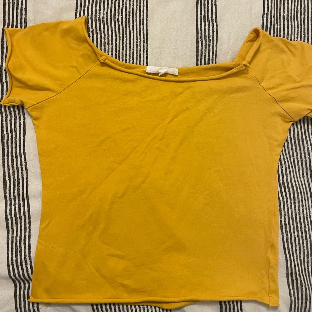 Lime Blue size small yellow crop top